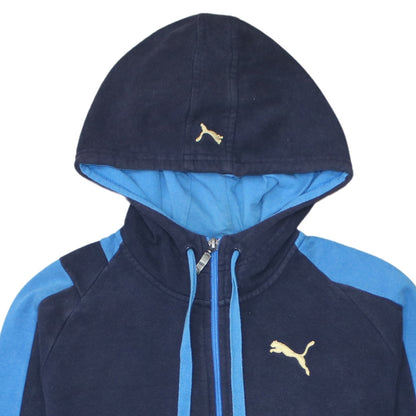Mens UK Size S PUMA Blue Full Zip Hoodie