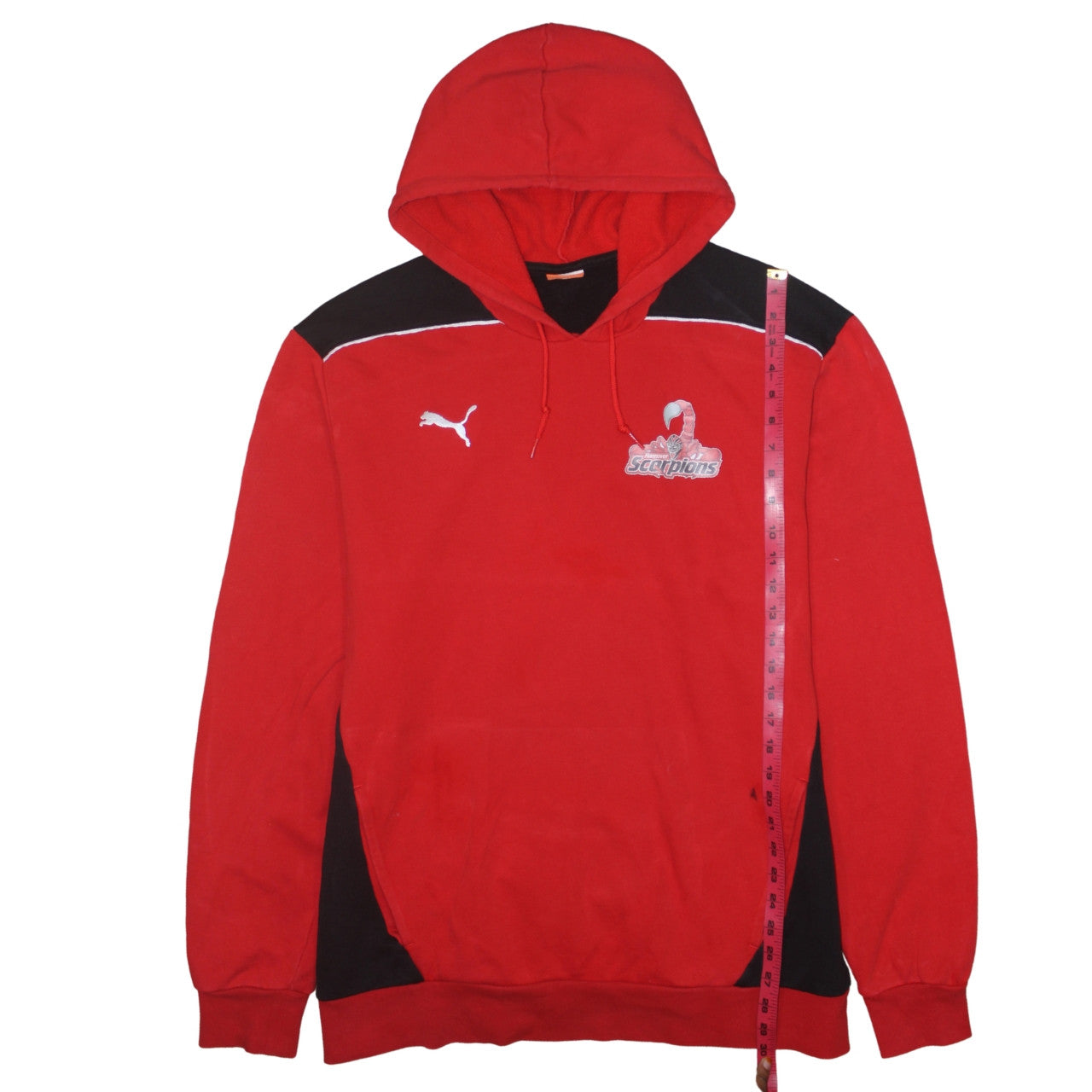 Mens UK Size 2XL PUMA Red Pullover Hoodie