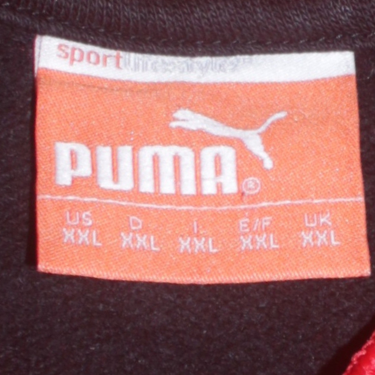 Mens UK Size 2XL PUMA Red Pullover Hoodie