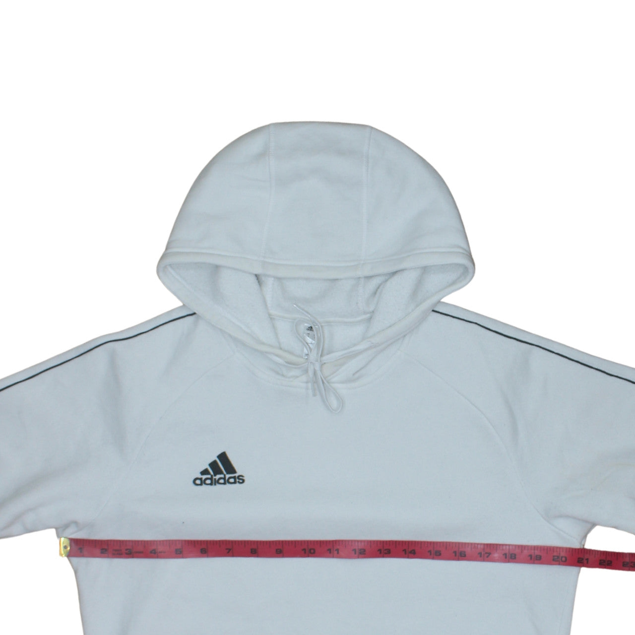 Mens UK Size S adidas White Pullover Hoodie