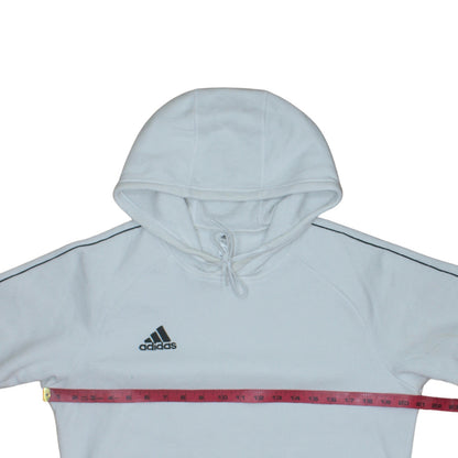 Mens UK Size S adidas White Pullover Hoodie