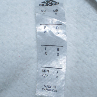 Mens UK Size S adidas White Pullover Hoodie