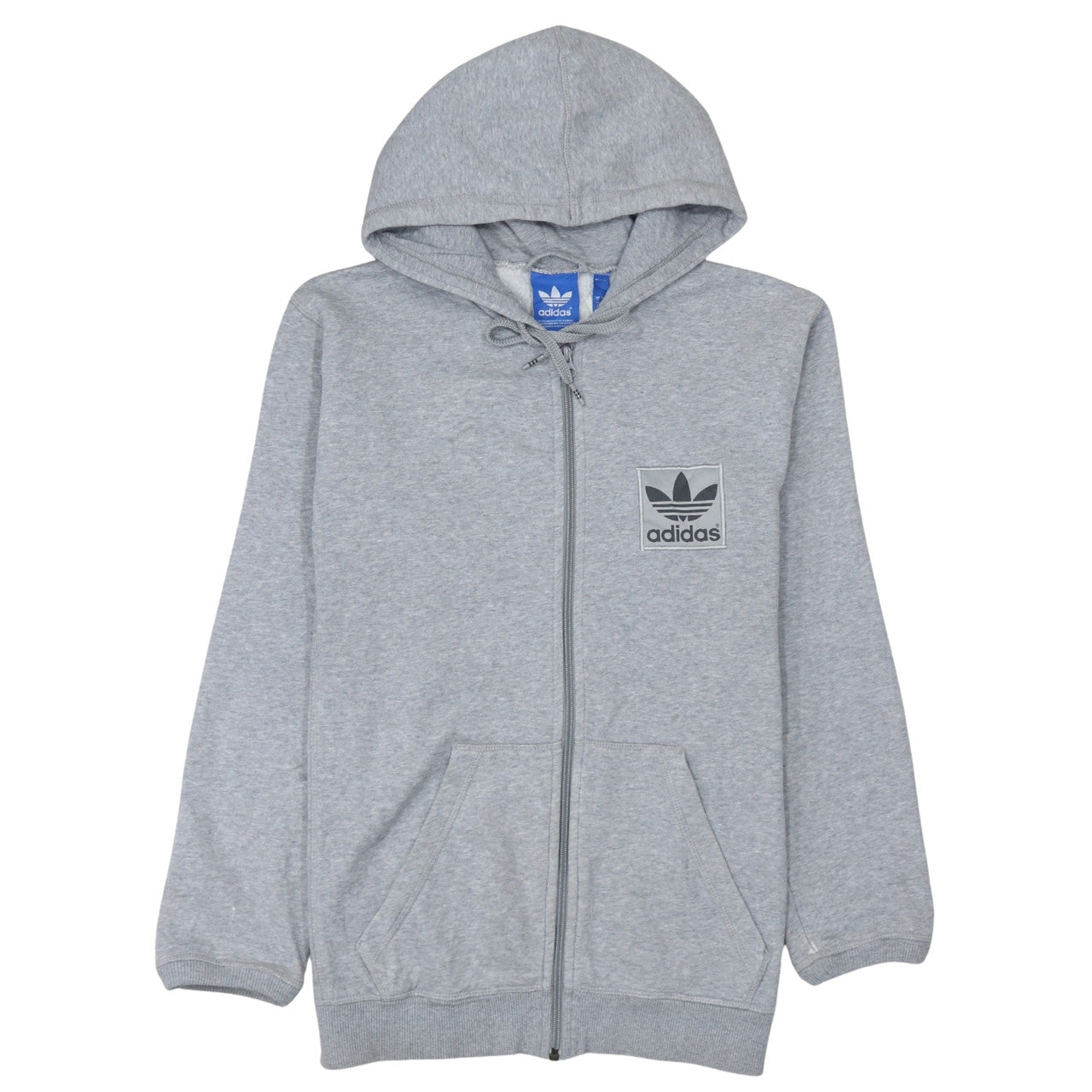 Mens UK Size S adidas Grey Full Zip Hoodie