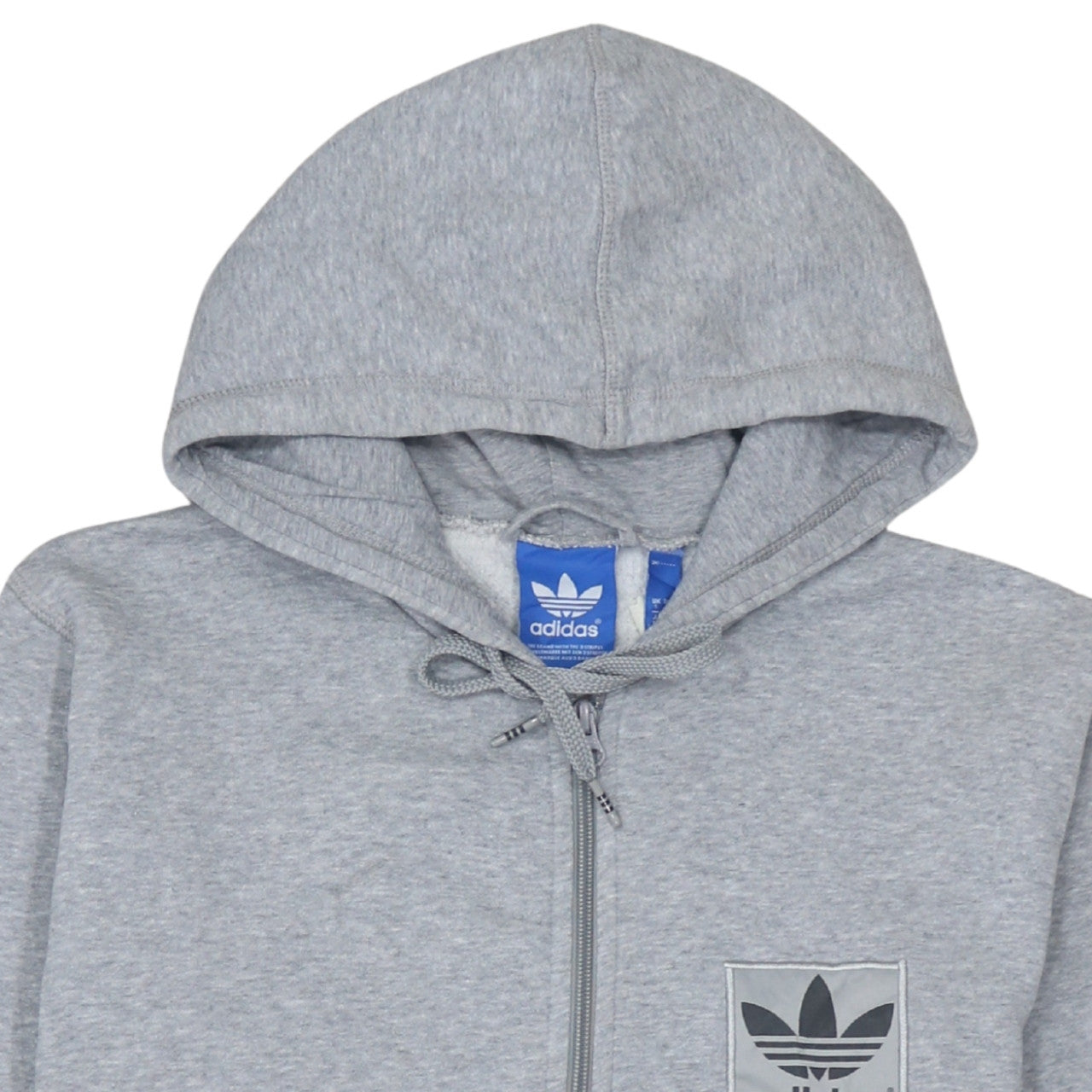 Mens UK Size S adidas Grey Full Zip Hoodie