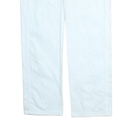 Wrangler Women's White Straight Leg Denim Jeans Size 12 Mid Rise