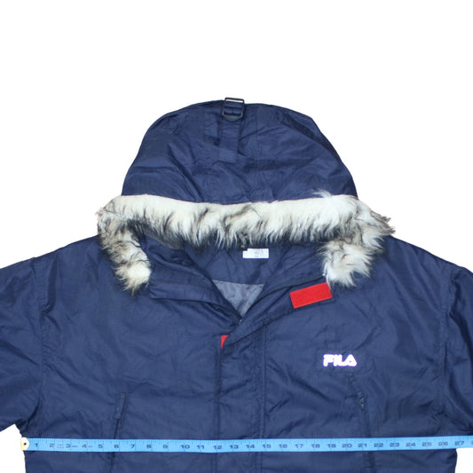 Mens UK Size XL FILA Blue Parka Coat