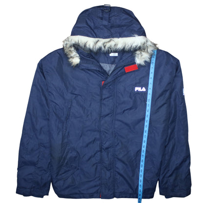 Mens UK Size XL FILA Blue Parka Coat
