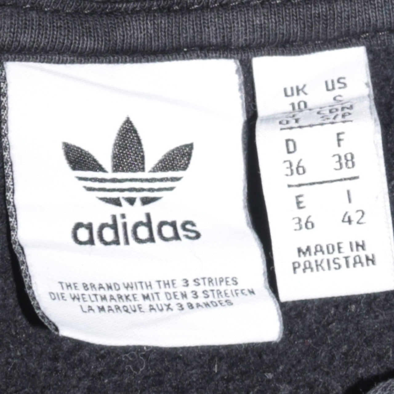Womens UK Size 10 adidas Black Pullover Hoodie