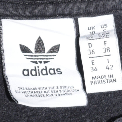Womens UK Size 10 adidas Black Pullover Hoodie