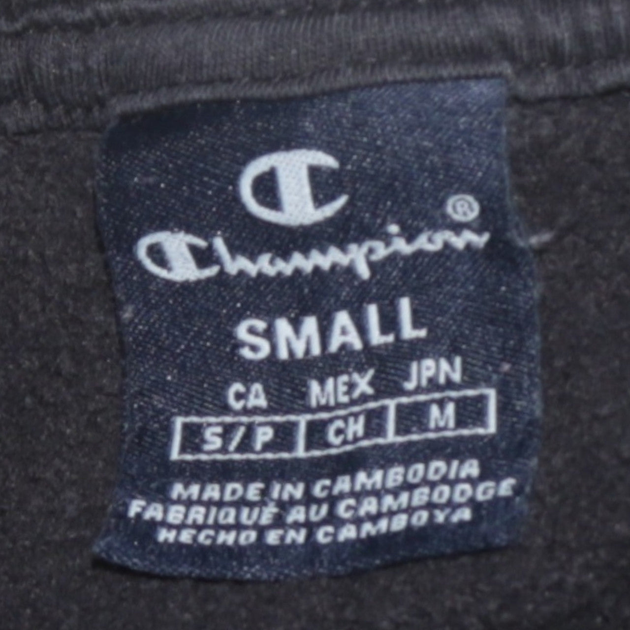 Mens UK Size S Champion Black Pullover Sweatshirt