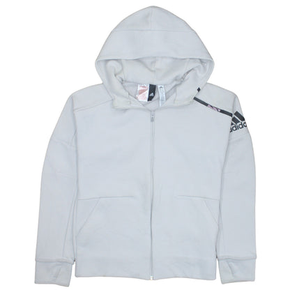 Boys UK Size 13-14 Years adidas Grey Full Zip Hoodie