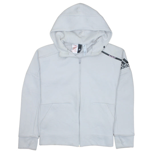 Boys UK Size 13-14 Years adidas Grey Full Zip Hoodie