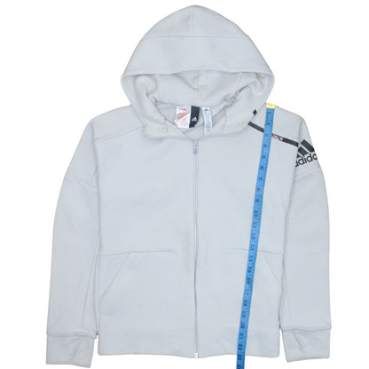 Boys UK Size 13-14 Years adidas Grey Full Zip Hoodie