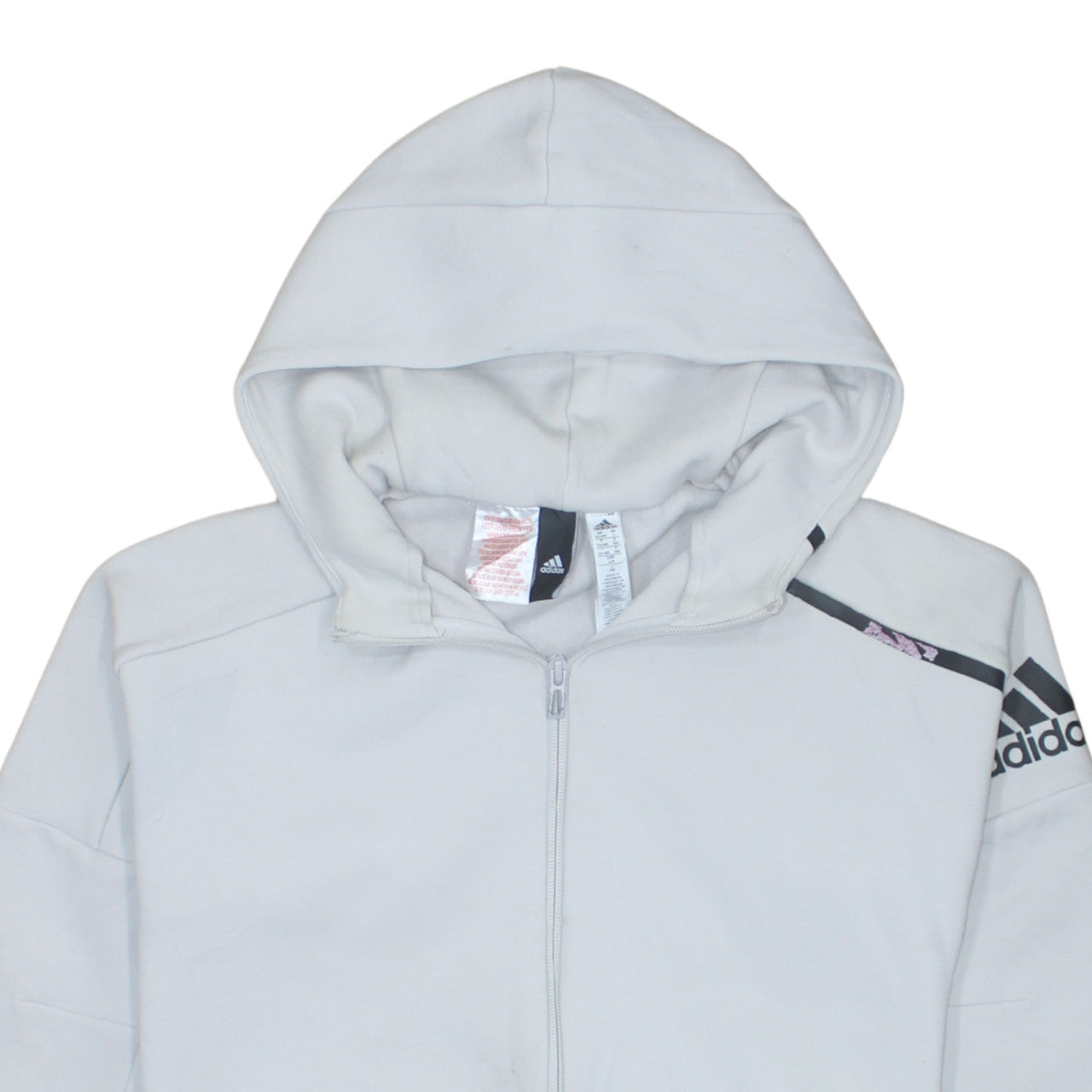 Boys UK Size 13-14 Years adidas Grey Full Zip Hoodie