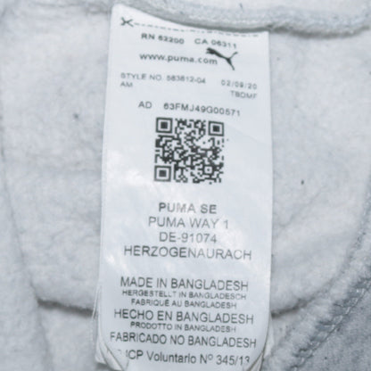 Puma Boys Grey 1/4 Zip Fleece Sweatshirt XL - Casual Winter Pullover