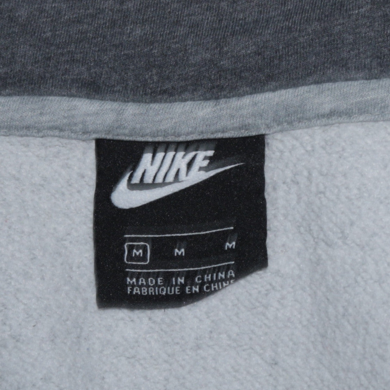 Mens UK Size M Nike Grey Full Zip Hoodie
