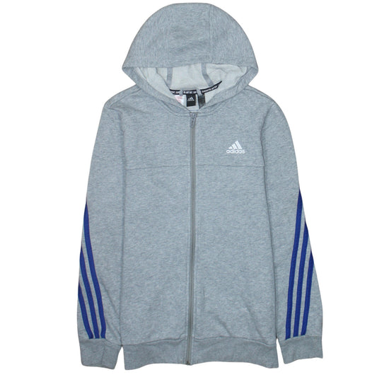 Boys UK Size L adidas Grey Full Zip Hoodie