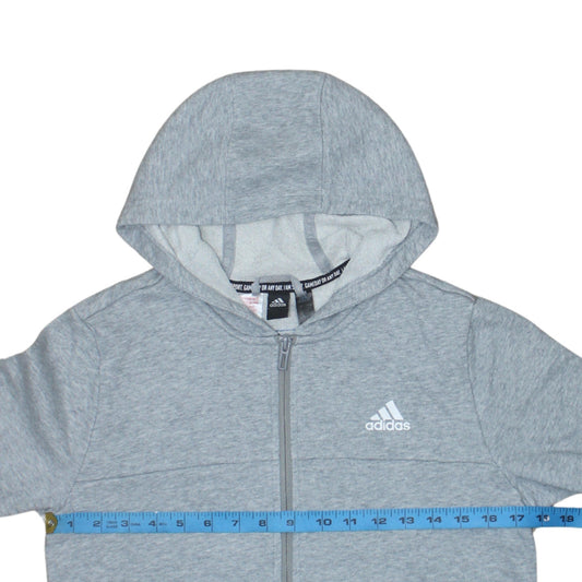 Boys UK Size L adidas Grey Full Zip Hoodie