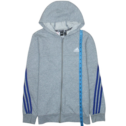 Boys UK Size L adidas Grey Full Zip Hoodie