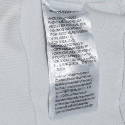 Calvin Klein Jeans Boys White Logo Pullover Sweatshirt Size 16 Years