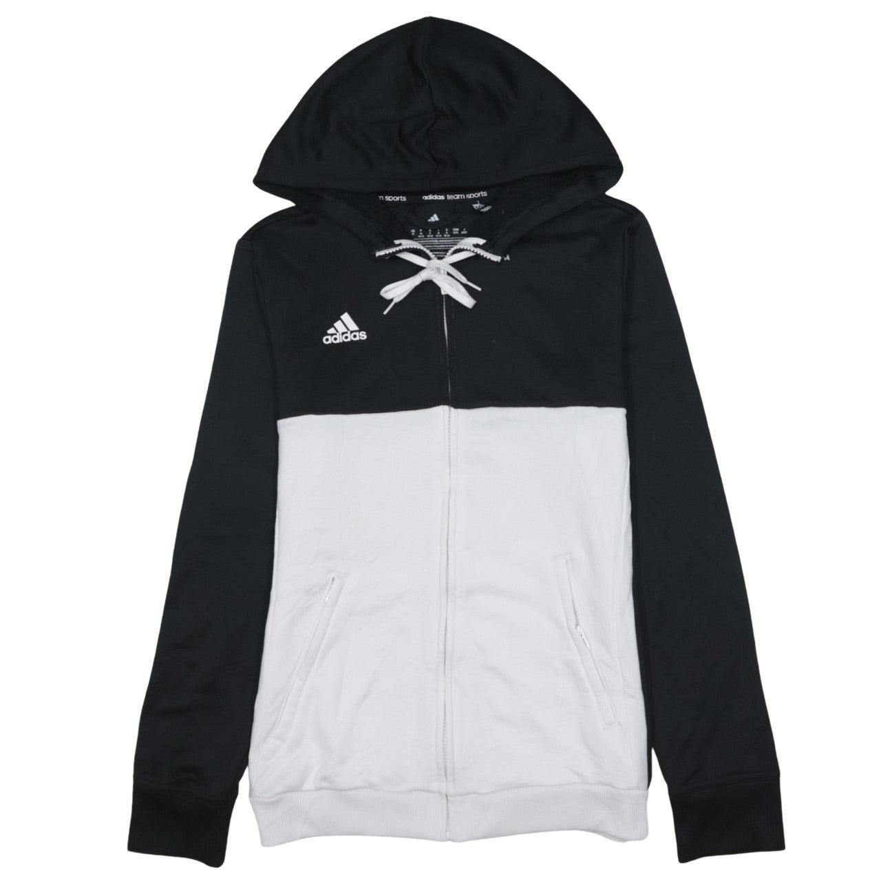 Womens UK Size 14 adidas Black Full Zip Hoodie