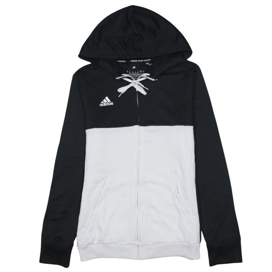 Womens UK Size 14 adidas Black Full Zip Hoodie
