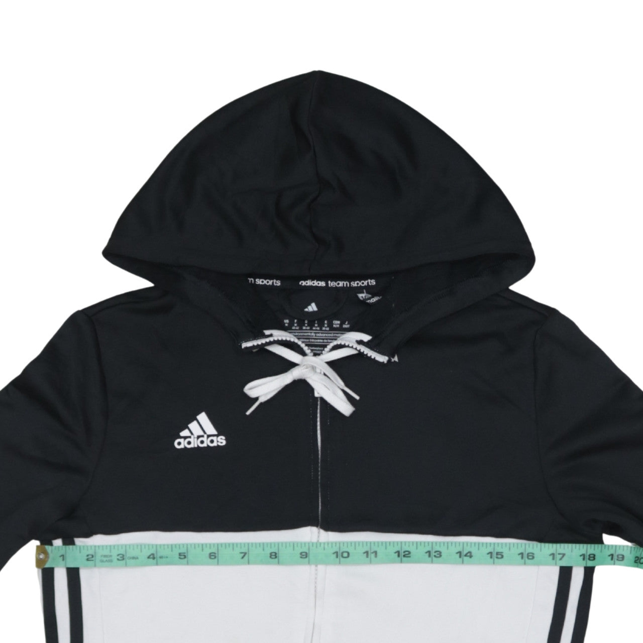 Womens UK Size 14 adidas Black Full Zip Hoodie