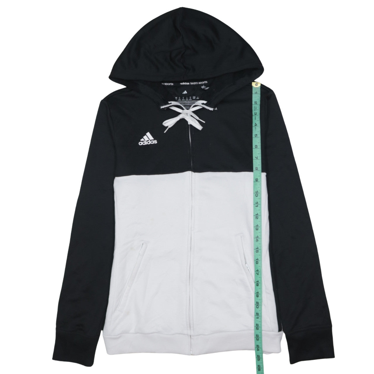 Womens UK Size 14 adidas Black Full Zip Hoodie