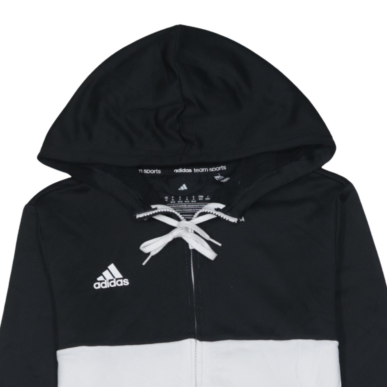 Womens UK Size 14 adidas Black Full Zip Hoodie