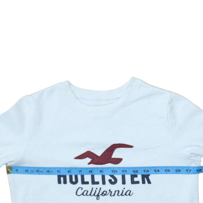 Womens UK Size XS Hollister White Pullover Sweatshirt