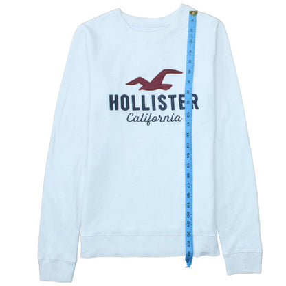 Womens UK Size XS Hollister White Pullover Sweatshirt
