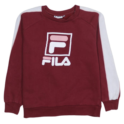 Womens UK Size 12 FILA Red Pullover Sweatshirt