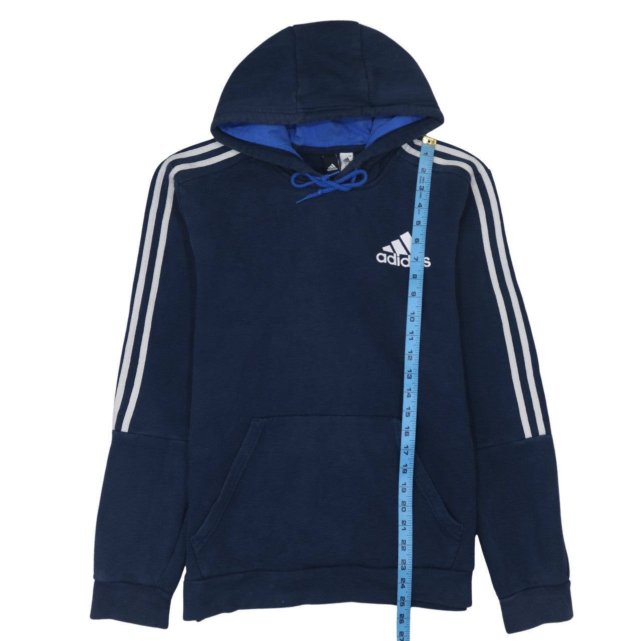 Mens UK Size M adidas Blue Pullover Hoodie