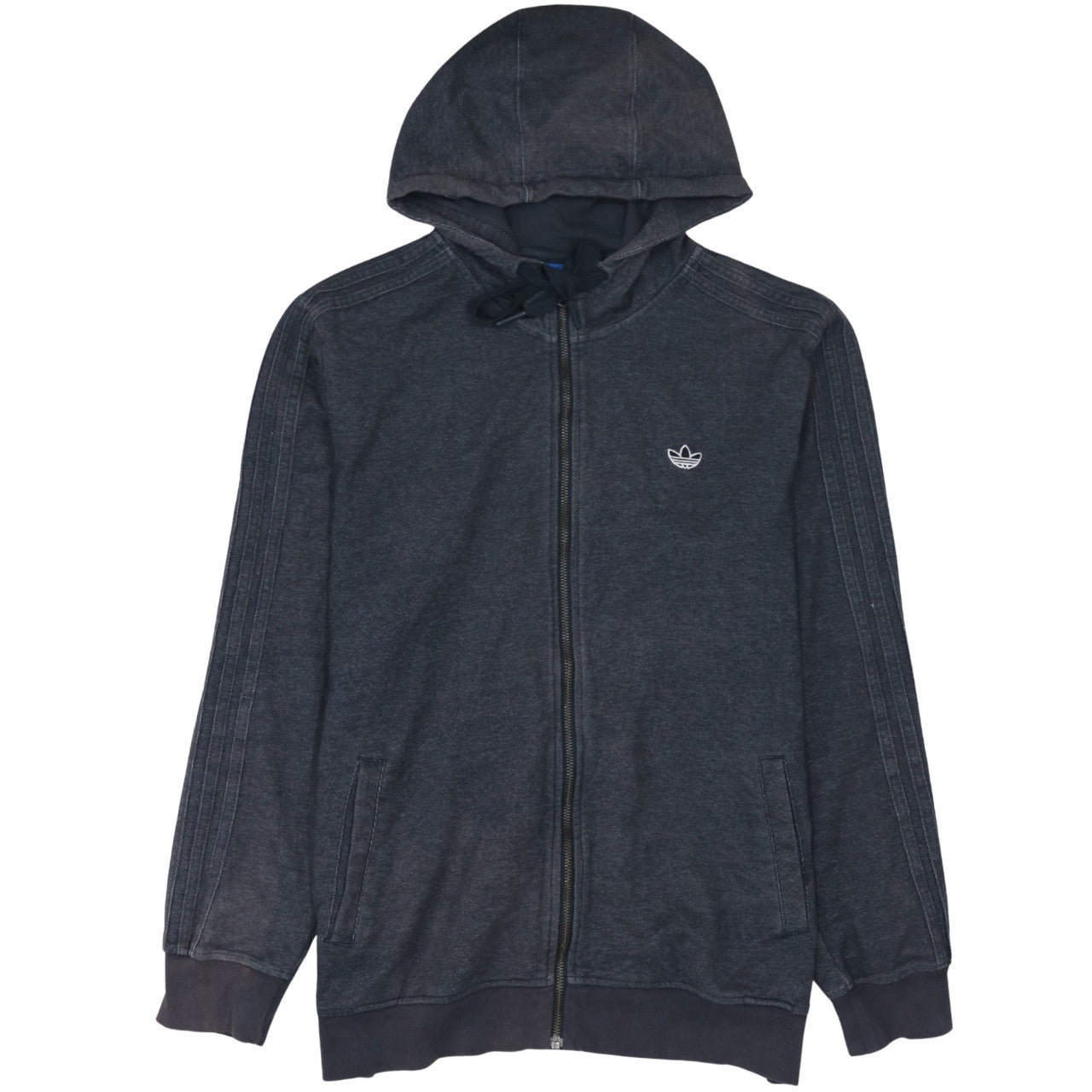 Mens UK Size L adidas Black Full Zip Hoodie
