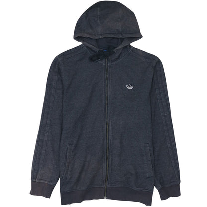 Mens UK Size L adidas Black Full Zip Hoodie