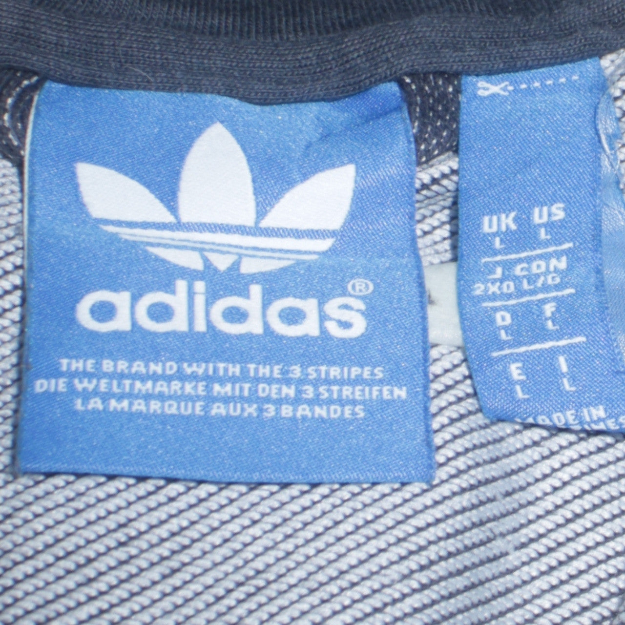 Mens UK Size L adidas Black Full Zip Hoodie
