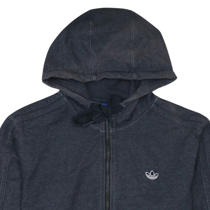 Mens UK Size L adidas Black Full Zip Hoodie
