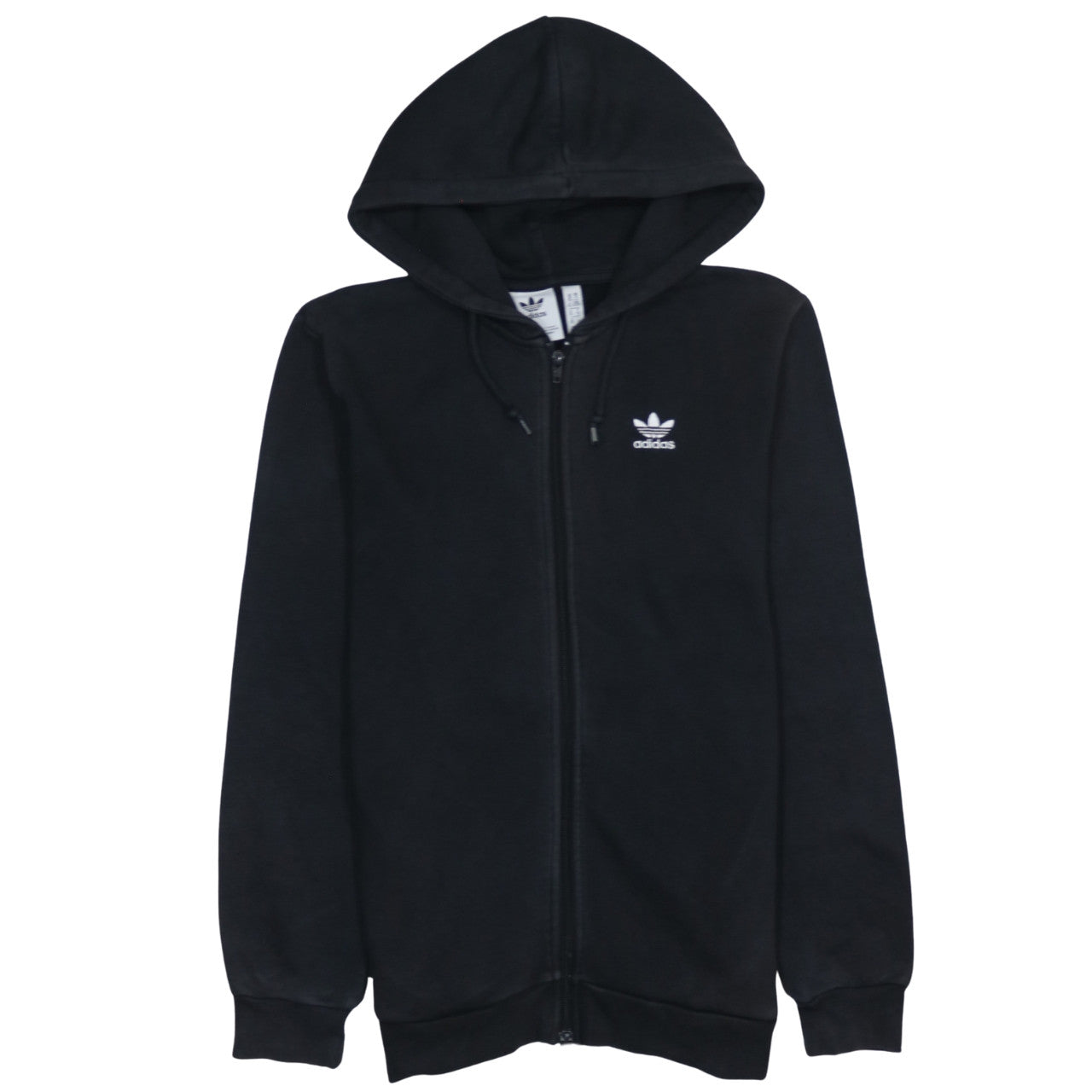 Mens UK Size XS adidas Black Full Zip Hoodie