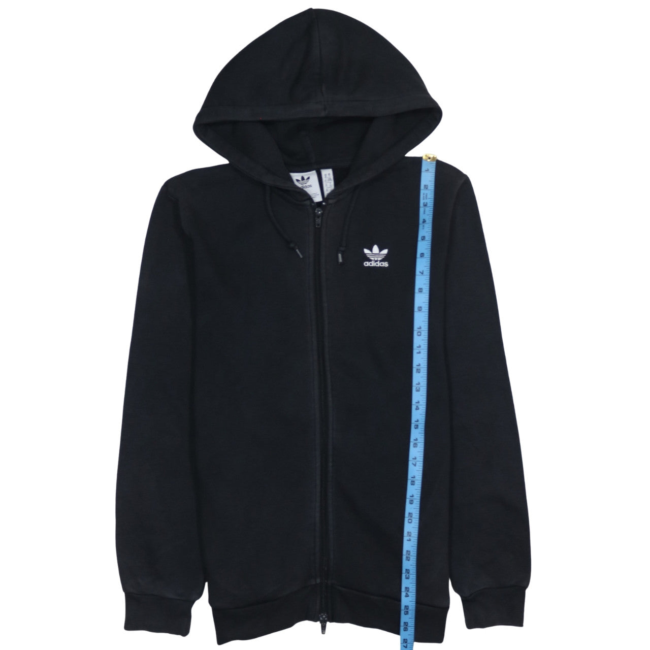 Mens UK Size XS adidas Black Full Zip Hoodie