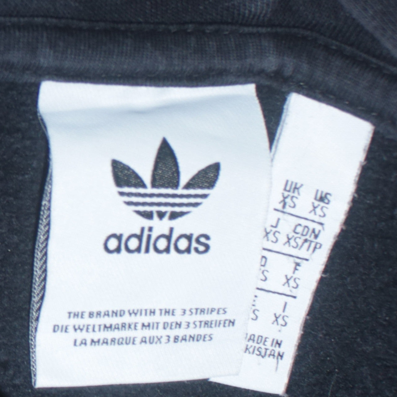 Mens UK Size XS adidas Black Full Zip Hoodie