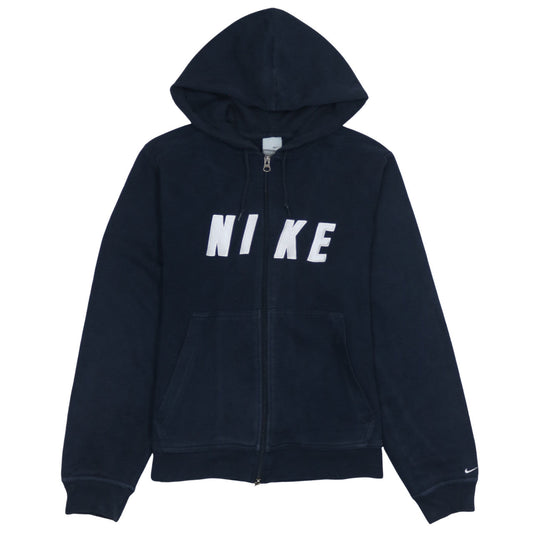 Womens UK Size XL Nike Blue Full Zip Hoodie