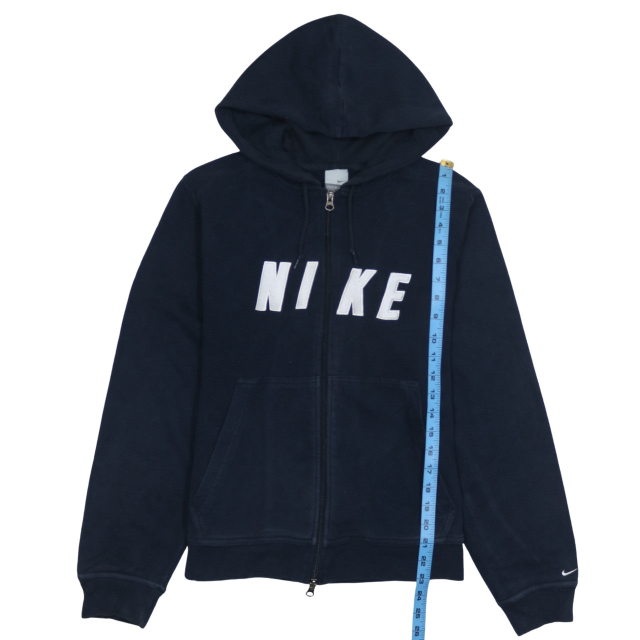 Womens UK Size XL Nike Blue Full Zip Hoodie