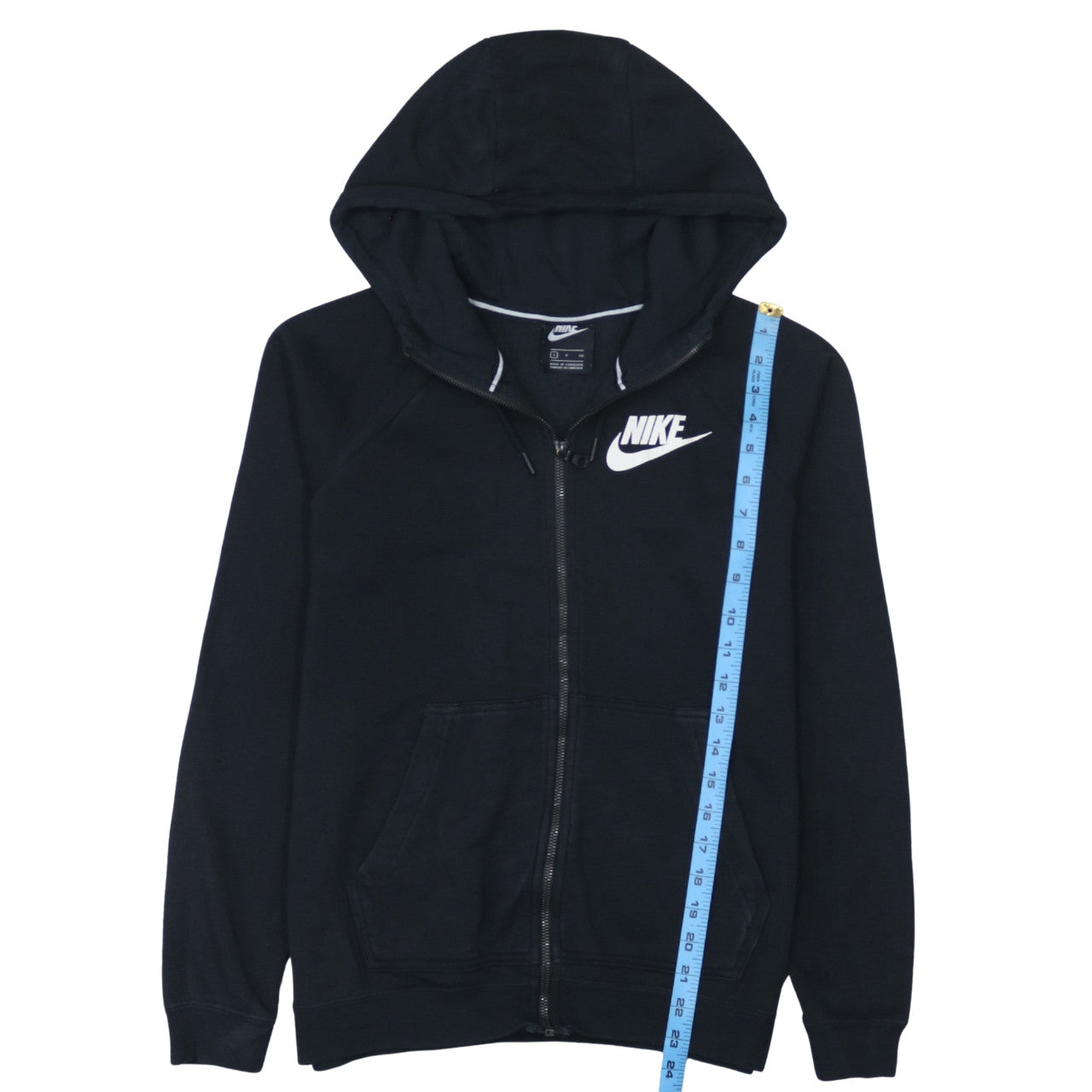 Mens UK Size S Nike Black Full Zip Hoodie