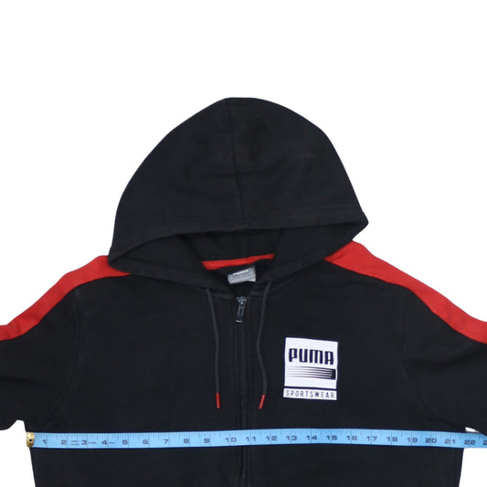 Mens UK Size S PUMA Black Full Zip Hoodie