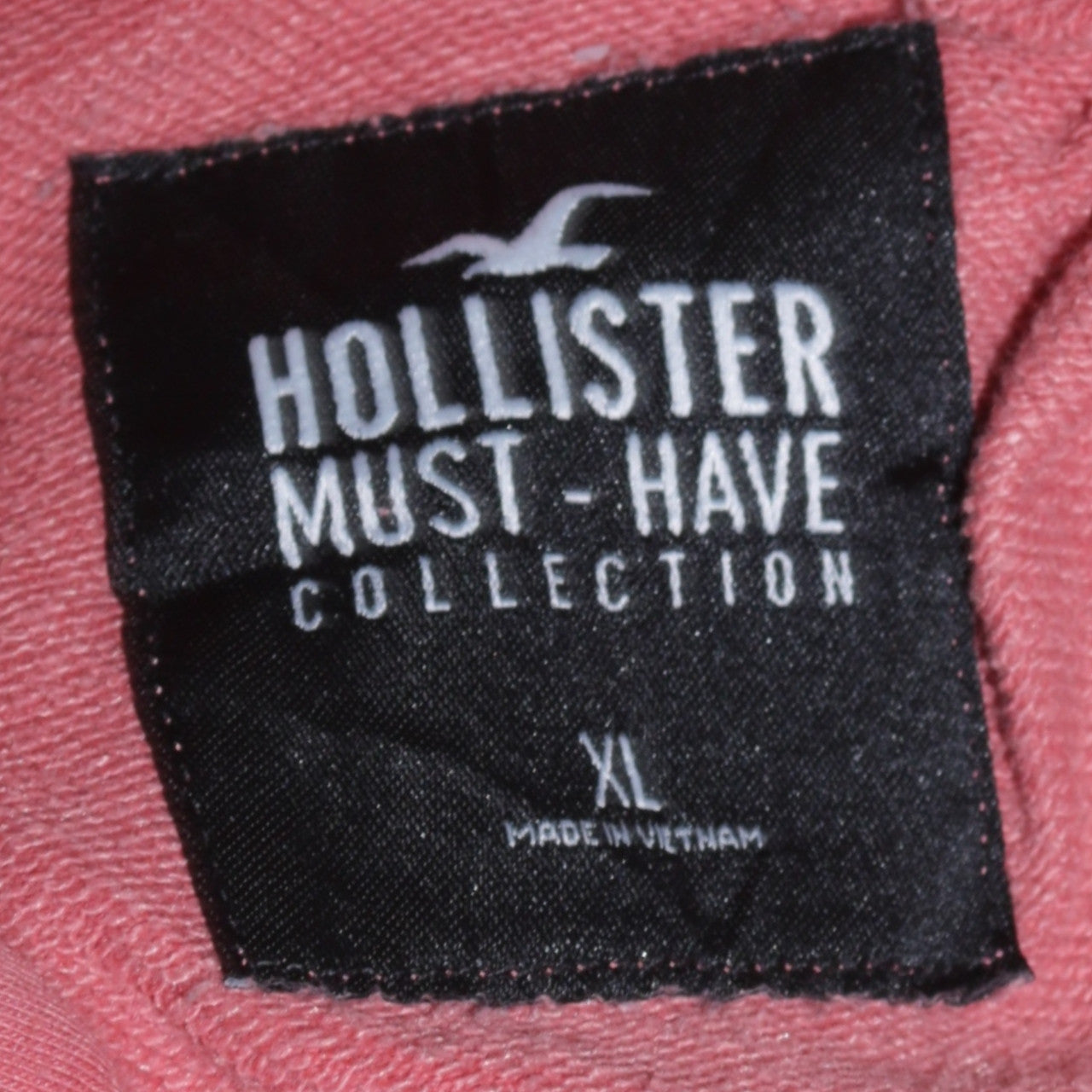 Mens UK Size XL Hollister Pink Pullover Hoodie