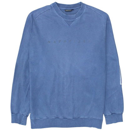 Mens UK Size L Napapijri Blue Pullover Sweatshirt