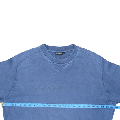 Mens UK Size L Napapijri Blue Pullover Sweatshirt
