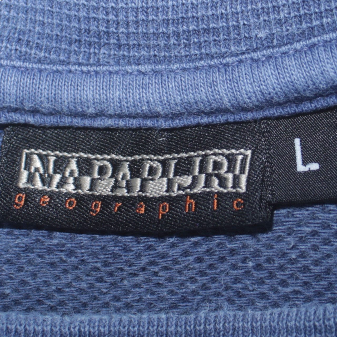 Mens UK Size L Napapijri Blue Pullover Sweatshirt