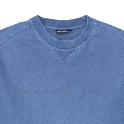 Mens UK Size L Napapijri Blue Pullover Sweatshirt