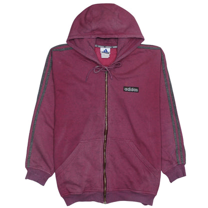 Mens UK Size M adidas Purple Full Zip Hoodie